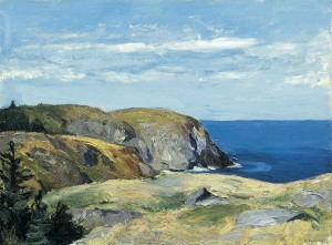 One of two Hoppers in the permanent collection, Blackhead, Monhegan is an example of Hopper’s landscapes painted en plein air during small trips around New England.